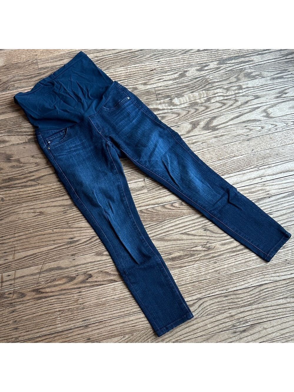 AG Adriano Goldschmeid dark wash skinny jeans maternity denim size 24R EUC